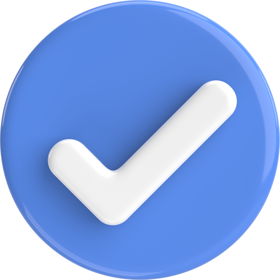 3D checkbox. Check mark. 3D illustration.