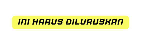 ini harus diluruskan